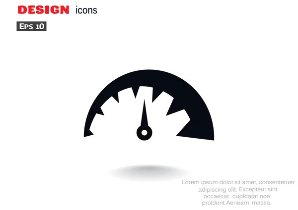 Icono web de velocímetro simple — Vector de stock