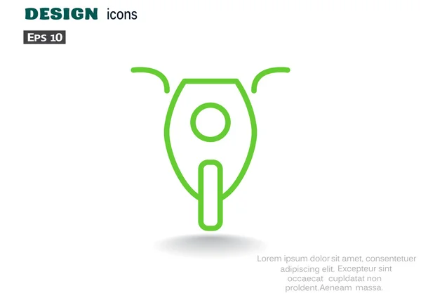 Icône web moto simple — Image vectorielle