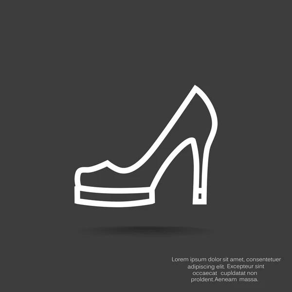 Female shoe icon — Stock Vector