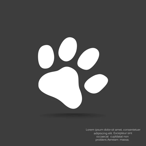 Hund Pfote Spur einfaches Symbol — Stockvektor