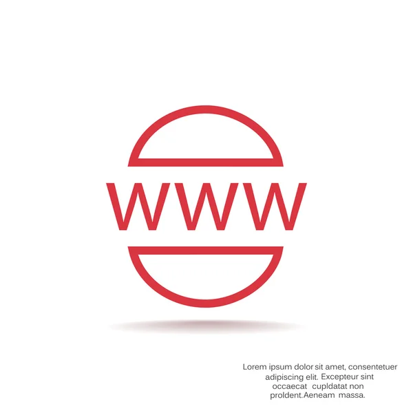 Www web pictogram — Stockvector