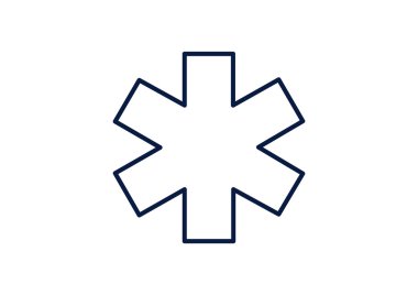 Tıp sembolü basit web simgesi