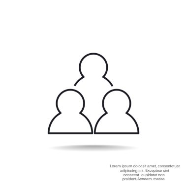 Grup insanlar basit web simgesi