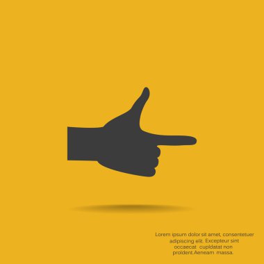 El ile düz parmak işaret