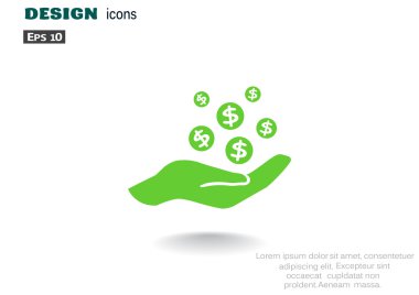 İnsan eline düşen paraları