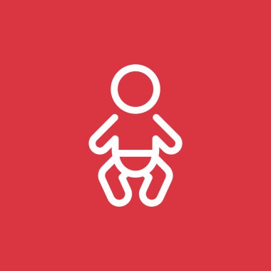 Basit çizgiler bebek bebek simge