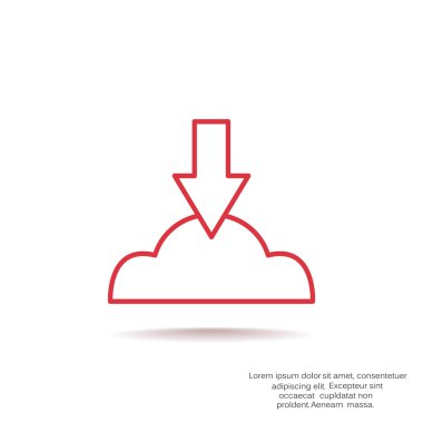 Bulut dosya download simgesi