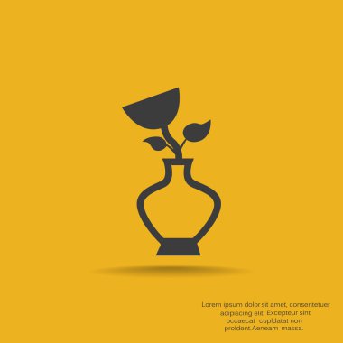 Gül vazo simgesi