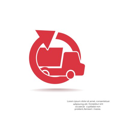 Yuvarlak ok ile basit kamyon