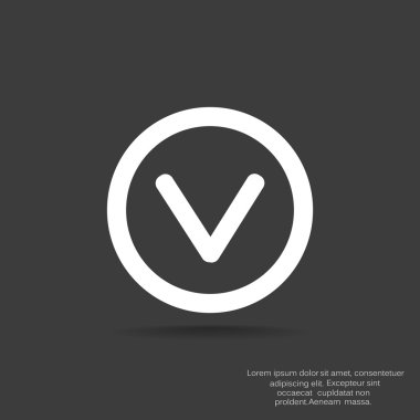 Chek işareti ile kene simgesi