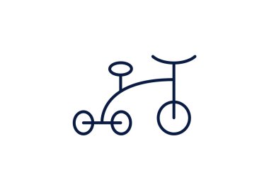 Bebek üç tekerlekli bisiklet basit simgesi