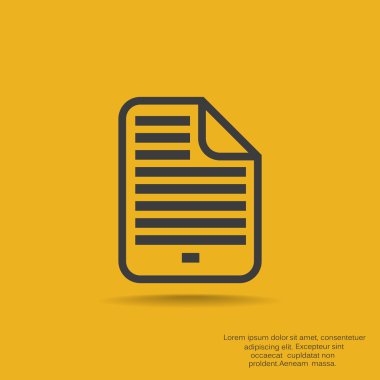 Belge dosya basit web simgesi