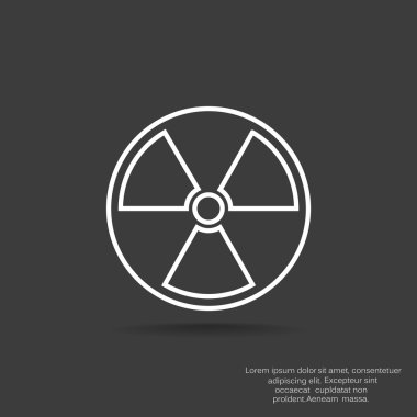 Bir radyasyon işaret basit simgesi