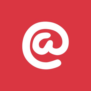 Geniş e-posta işareti web simgesi