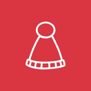 Kış şapka web simgesi