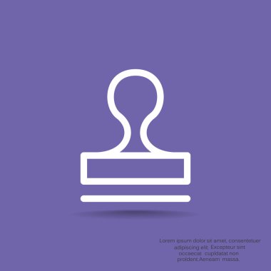 Mühür stamper kavramı simgesi