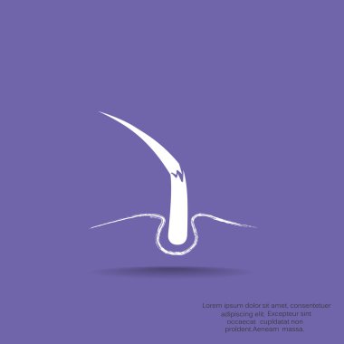 Hasarlı saçın web simgesi