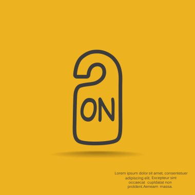 Etiket asılı üzerinde yazıt