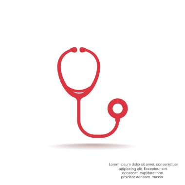 Stetoskop basit web simgesi