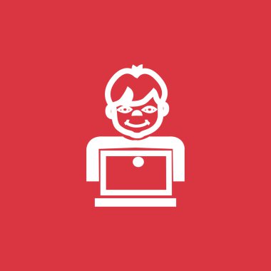 Öğrenci dizüstü bilgisayar simgesi