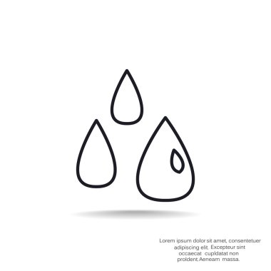 Sıvı damlacıkları basit web simgesi