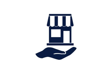 Dükkanı el web simgesi üzerinde