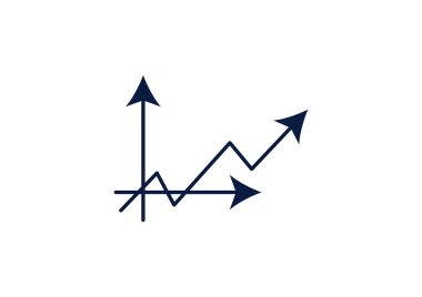 Grafik simgesi üzerinde Eğri ok