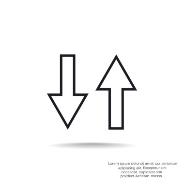 İki ok simgesi, geriye doğru kavramı