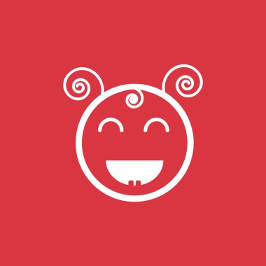 Mutlu bir çocuk yüzü doodle