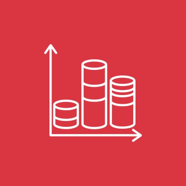 Sütunlar basit web simgesi ile grafik