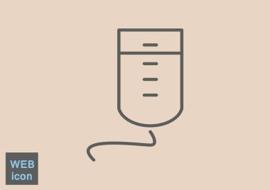 Damla sayacı basit web simgesi