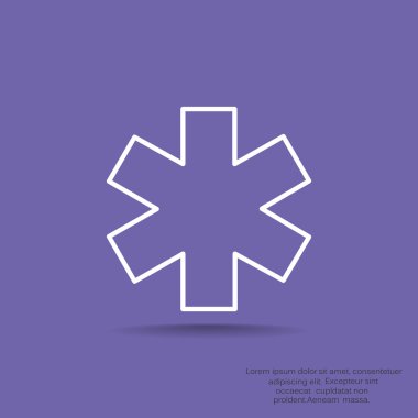 Tıp sembolü basit web simgesi