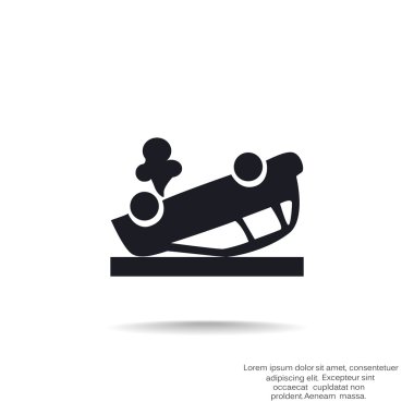 Kırık araba web simgesi