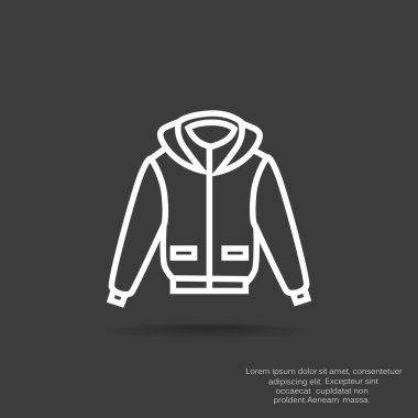 Kış ceket düz simgesi
