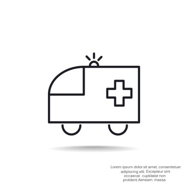 Ambulans araba web simgesi