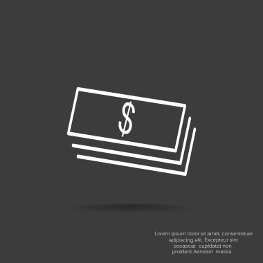 Dolar web simgesi yığını