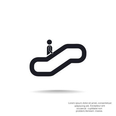 Adam yürüyen merdiven bilgi işareti