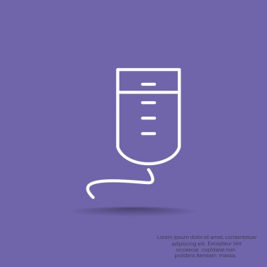 Damla sayacı basit web simgesi