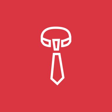 Düğümlü kravat basit web simgesi