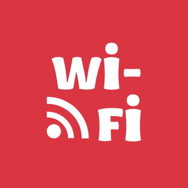 Wi-Fi yazıt dalgalar simgesiyle