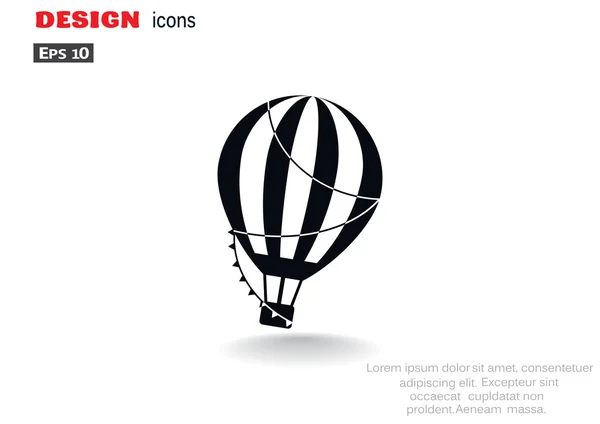 Globo aerostato icono web — Vector de stock