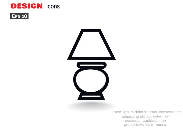 Icono de lámpara de mesa — Vector de stock