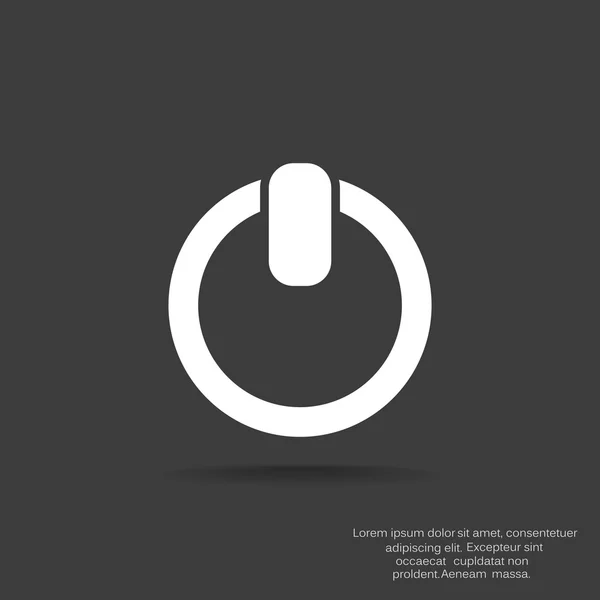 Botón de encendido icono web simple — Archivo Imágenes Vectoriales