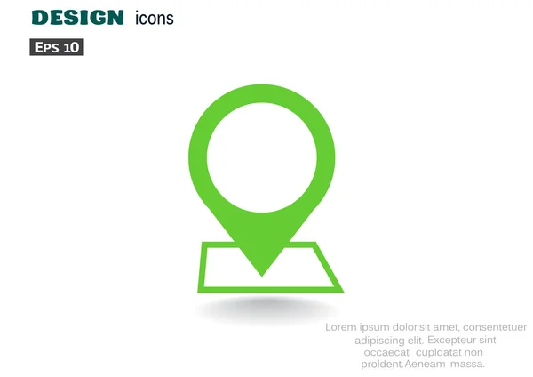 Mapa puntero icono web — Archivo Imágenes Vectoriales