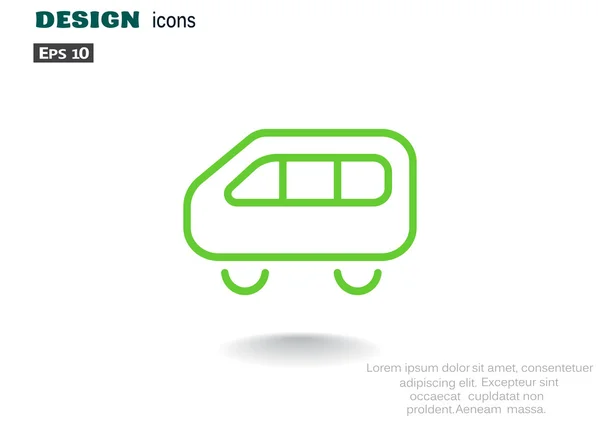 Eenvoudige bus web pictogram — Stockvector