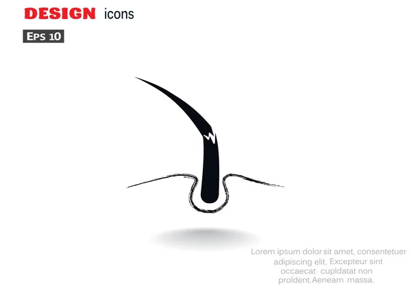 Icono web de cabello dañado — Vector de stock