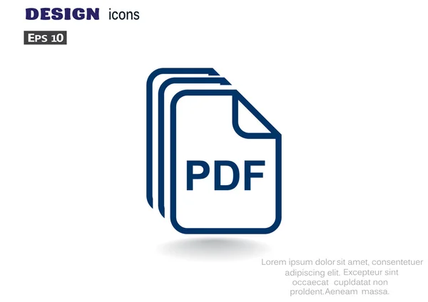 파일 Pdf 간단한 웹 아이콘 — 스톡 벡터