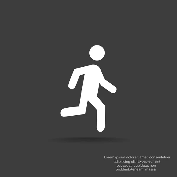 Человек бежит иконой — стоковый вектор