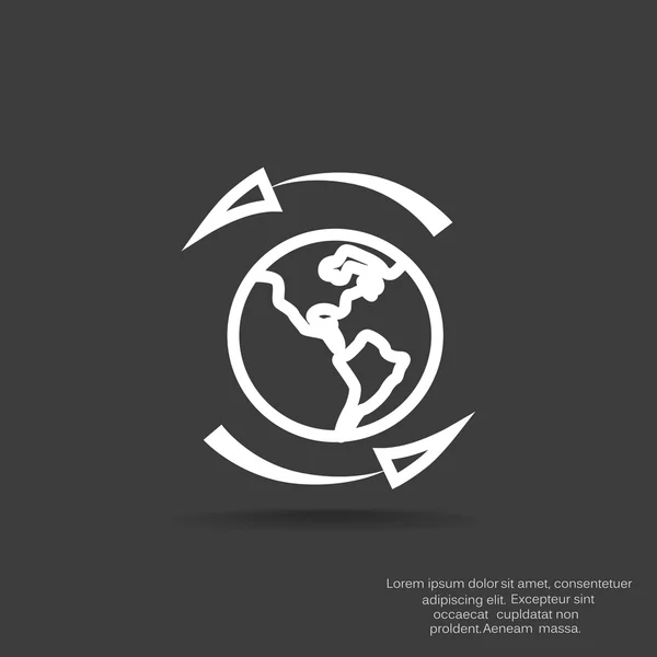 Planeta Tierra icono web — Archivo Imágenes Vectoriales