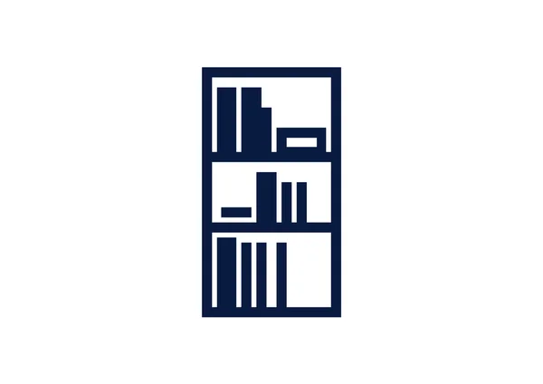 Libreria Icona piatta — Vettoriale Stock